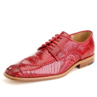Belvedere Monte Crocodile Mens Dress Shoes Red 9 15