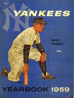 1959 New York Yankees Yearbook Mantle Berra 48pp