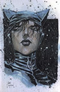 Catwoman Selina Original DC Comics Signed Art by Gary Shipman