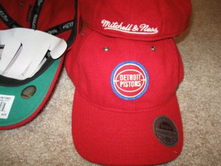 AUTHENTIC MITCHELL & NESS Detroit PISTONS Cap Hat HWC MELTON WOOL FLEX 