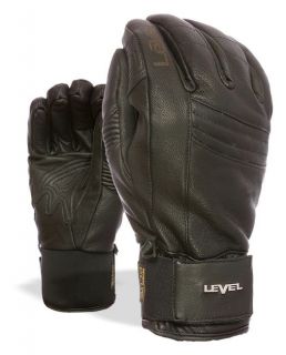 Level Rexford Leather Primaloft Ski Gloves Black 12 13