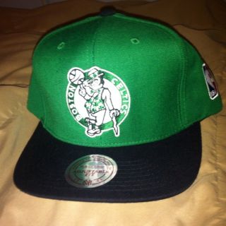 Mitchell & Ness Boston Celtics Snapback Hat Basic Logo NBA Basketball 