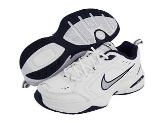 Nike Air Monarch IV White/Metallic Silver Midnight Navy    