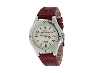 Timex EXPEDITION® Metal Field   Burgundy Leather Strap $57.95 Timex 
