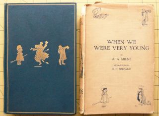 WHEN WE WERE VERY YOUNG A A MILNE 1ST EDITION 1924 ORIGINAL DUST 