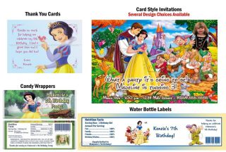 Princess Snow White Birthday Party Ticket Invitations Supplies and 