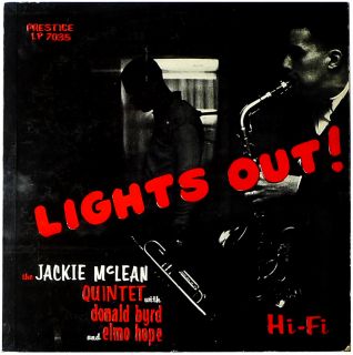 Jackie McLean Lights Out Prestige LP 7035 Orig Mono D G Nice