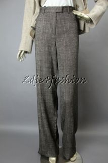 1285 New with Tags Fendi Brown Black White Soft Silk Wool High Rise 