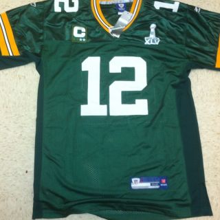 Aaron Rodgers Green Bay Packers Jersey, Green, Size 52 (XL), Reebok NO 