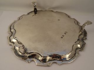   II Solid Silver Salver Tray Dated 1742 by Robert Abercromby