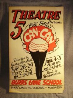 old huntington theater ny can can musical poster