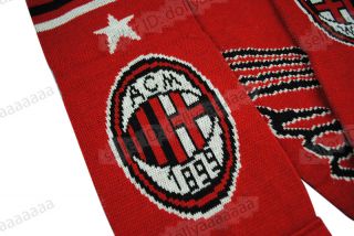 Italia Soccer Team AC Milan Football Club Scarf Knitted