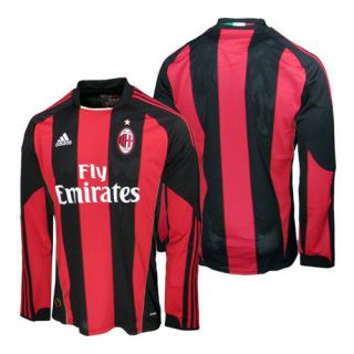 NWT Adidas AC Milan Italy Futbol Soccer Shirt Football LS Home Jersey 