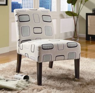   Square Pattern Fabric Accent Leisure Chair by Coaster 900186