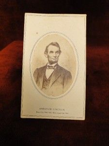 Abraham Lincoln Carte de Visite CDV Mourning Memorial Card