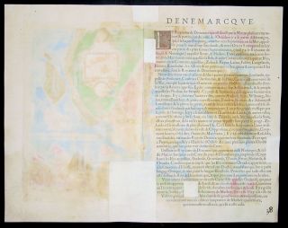 1581 Ortelius Antique Map of Denmark Sweden Baltic