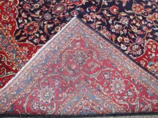 1210 Nice Blue Semi Antique Persian Isfahan Area Rug Wool 