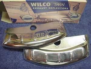 Gas Station Display Accessory Chrome Dual Exhaust Tips 1950S