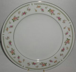 Abingdon Fine Porcelain Dinner Plate Pink Orange Roses
