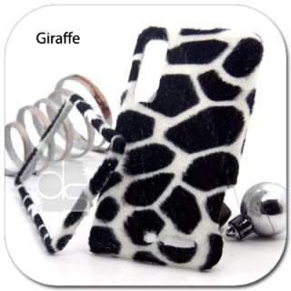 Giraffe Velvet Hard Back Skin Case for Motorola Droid 3 Milestone 3 