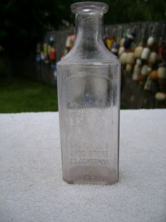 RARE Churchills Drug Store Ackerman Glass Bottle