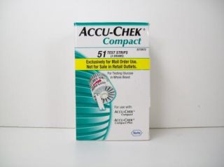 51 Accu Chek Compact Diabetic Test Strips Exp 1/2014 AccuChek 3 drums