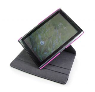   Pink 360 Degree Rotating Stand Case For Acer Iconia Tab A500 Tablet PC