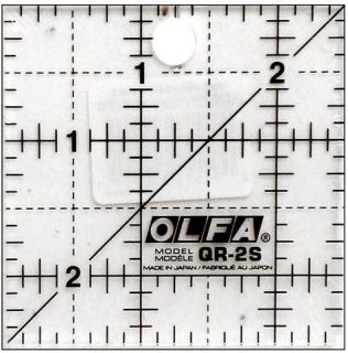 OLFA 2 5 x 2 5 Non Slip Frosted Quilting Ruler RTF 2S
