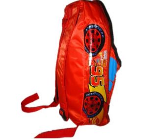  Girl Boy Rust Ete Disney Cartoon Racing Cars Red Backpack School Bag 