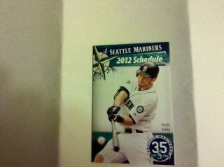 2012 Seattle Mariners MLB New Pocket Schedule Dustin Ackley