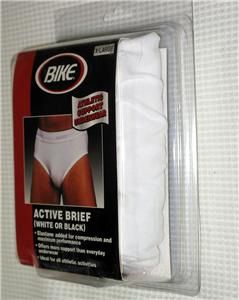 Mens BIKE Active Brief Athletic Support Underwear White XL 40 42