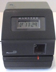 acroprint 175 time clock time recorder time stamp