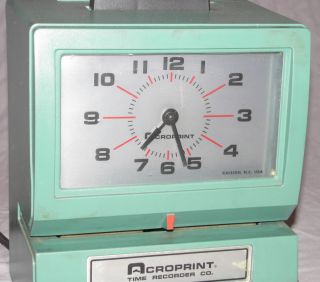 Acroprint Time Clock Model 125NR4 Used
