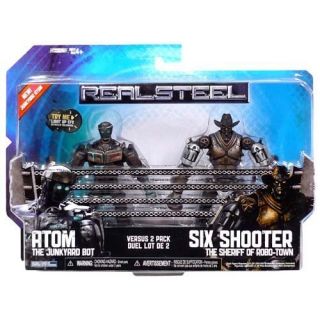 Real Steel Movie Basic Action Figure 2pack Atom vs Six Shooter