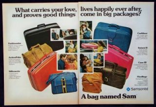 1973 samsonite luggage fashionaire magazine print ad