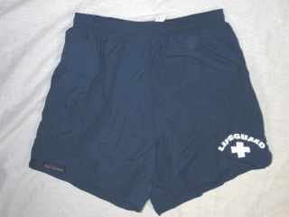   Swim Trunk 9 Side Pocket XL Navy Mens Active Short w Logo