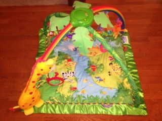 Fisher Price Rainforest Baby Activity Play Mat Melodies Lights Deluxe 