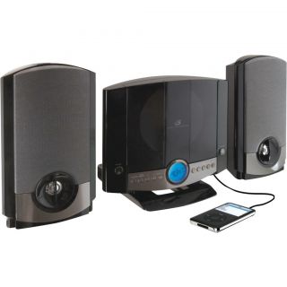 GPX Home Stereo Music System W Detachable Speakers CD Player Remote 