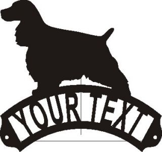 English Cocker Spaniel Kennel Sign House Address Sign