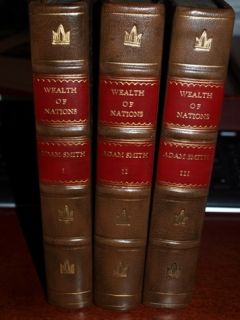 Adam Smith 1805 Edition Wealth of Nations 3 Volume Set