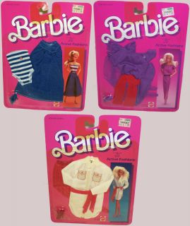   1984 Barbie B Active Fashions Clothing Sets 7914 7916 7917
