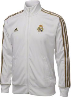 Real Madrid Football Club White Adidas Soccer Core Track Jacket