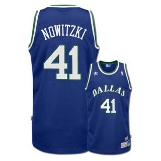   Nowitzki Dallas Mavericks Blue Retro Swingman Adidas NBA Jersey