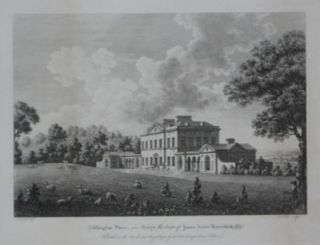 1780 Copper Engraving Addington Palace Croydon Surrey