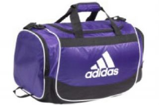 New $30 Purple Adidas Small Defender Duffle Sport Bag Gym Camp Travel 