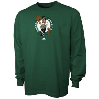 adidas Boston Celtics Green Primary Logo Long Sleeve T shirt