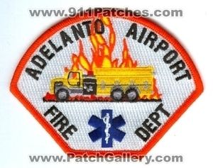 Adelanto Airport Fire Department ARFF CFR Crash Rescue Patch 