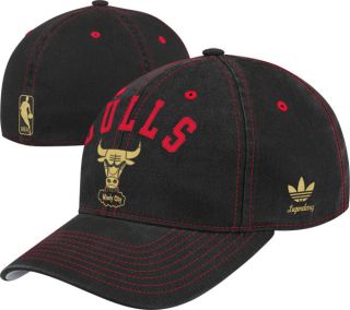 Chicago Bulls Adidas Originals Black Legendary Classic Slouch Flex Hat 