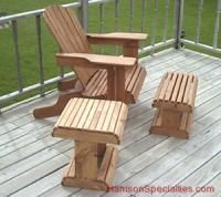 Adirondack Chair Ottoman Woodworking Plan Wood Plans Full Size 