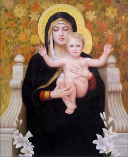 Museum Q Hand Painted Oil Painting Repro Bouguereau Virgin Child 